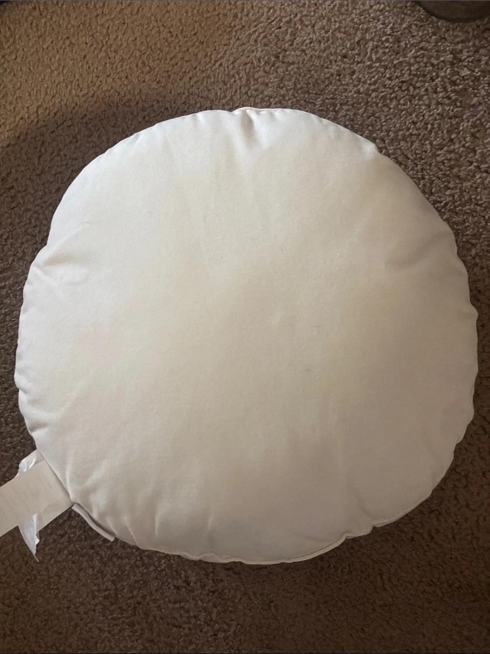 cupcakes & cashmere Round Hooked Pillow in Cream, Orange, Pink, Purple, Black